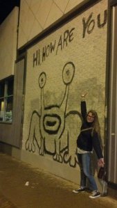 I ran into musician Daniel Johnston's famous frog mural without even looking for it.
